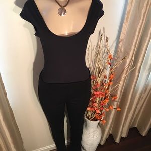 NWOT Sexy black stretch treggings Sz M